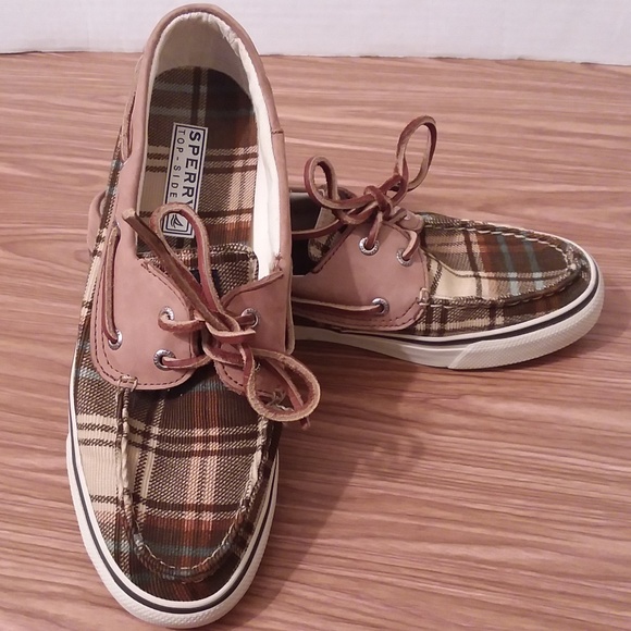 Sperry Shoes - Sperry Top Sider Women's Brown Plaid Shoes 6.5